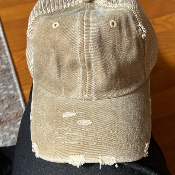 Trucker hat. Brand new without tags. Darker khaki color. Adjustable back. - Picture 5 of 5